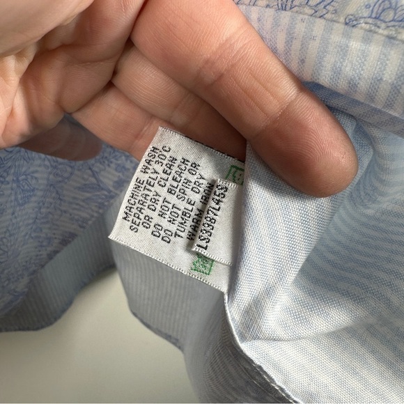 Bugatchi Shaped Fit Mixed Print Flip Cuff Shirt XL - Picture 5 of 9